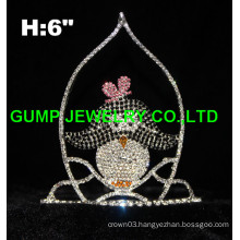 rhinestone penguin tiara crown